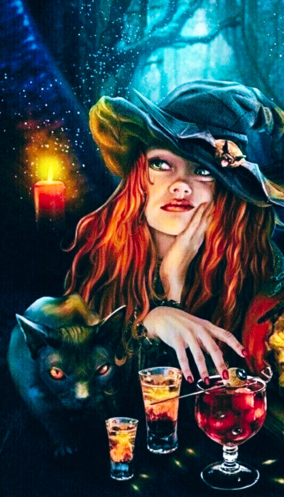 Witchy Cocktail Hour Diamond Painting Kit Halloween