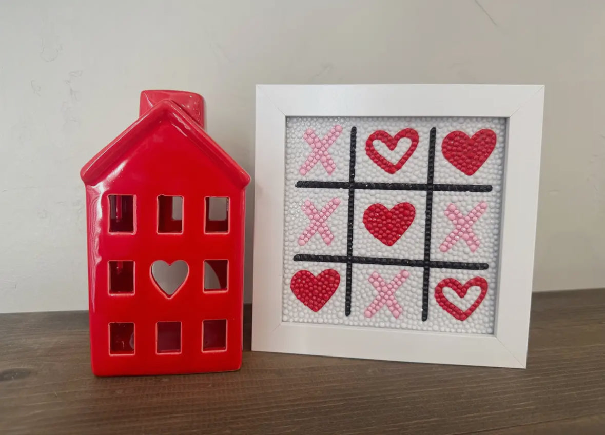 XOXO Valentine Diamond Painting Kit with Frame