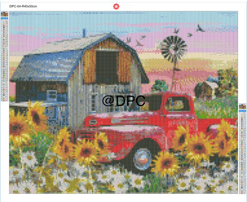 Farm Truck Diamond Painting Short Lint Canvas Kit