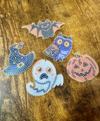 Halloween Keychain/Hanging Decor Diamond Painting Project Kits Set of 5