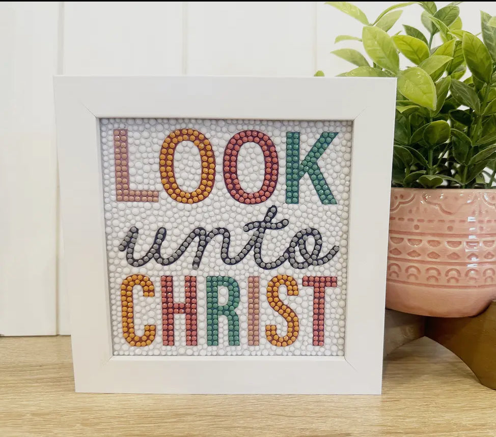 Look Unto Christ Diamond Painting Kit with Frame Preorder-Allow 7 days before shipping *
