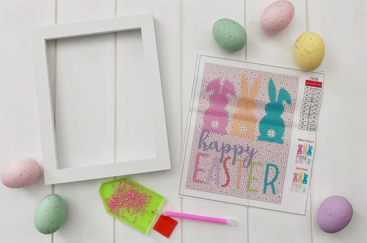 Happy Easter Diamond Painting Kit with Frame