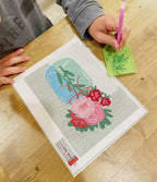 Mason Jar Diamond Painting Kit with Frame