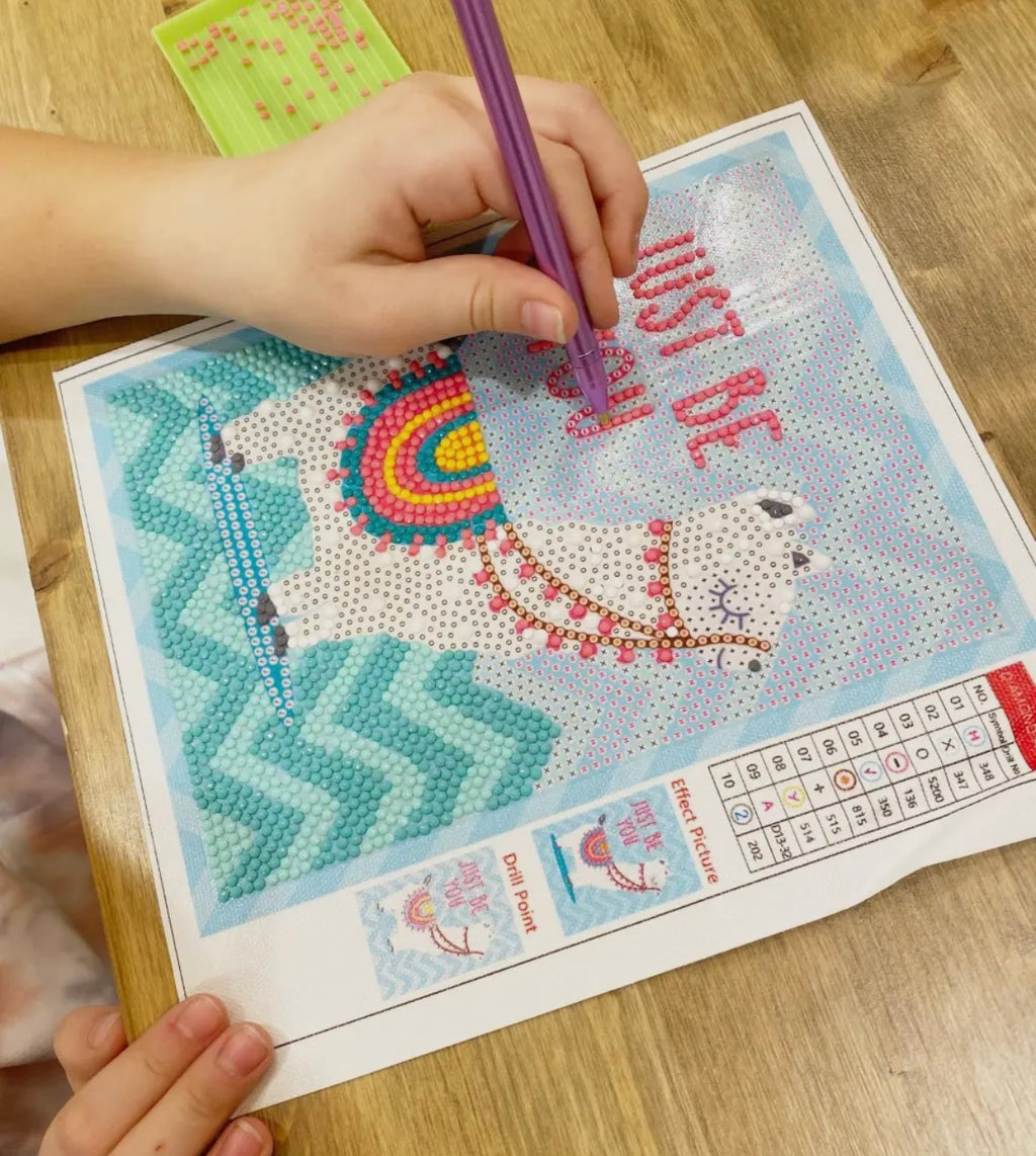 Llama Just Be You Diamond Painting Kit with Frame