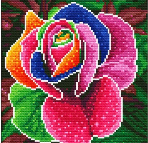 Rose Luminous Diamond Painting Kit - 30x40cm