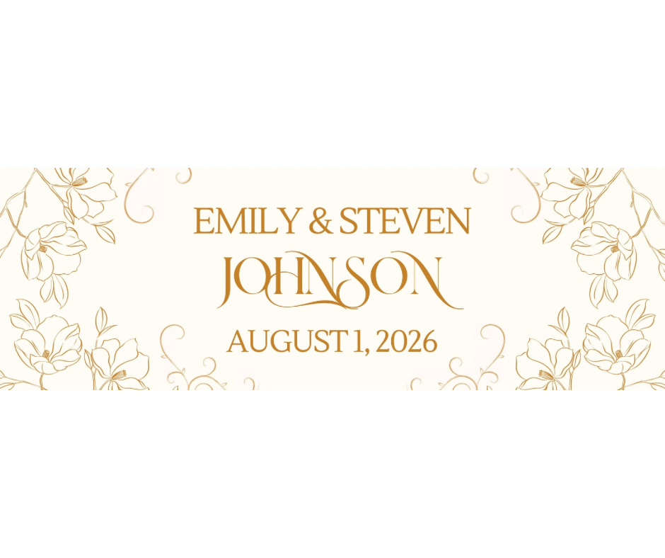 Personalized Wedding Diamond Painting Banner Kit - Made to Order Anniversary, Birthday, Wall Art