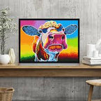 Luminous Diamond Painting Kit - Cow 30x40cm Full Drill