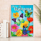 Luminous Diamond Painting Kit - Butterflies Welcome 30x40cm Full Drill