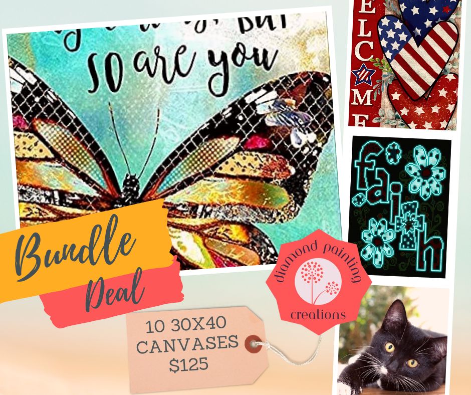 Bundle - 10 30x40 Diamond Painting Canvas Kits