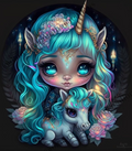 Unicorn Girl Diamond Painting Canvas Kit 30x40cm