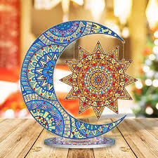 Crescent Moon with Hanging Sun Double Sided Table Topper Diamond Painting Kits