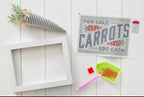 Farmhouse Carrots Sign Diamond Painting Kit with Frame