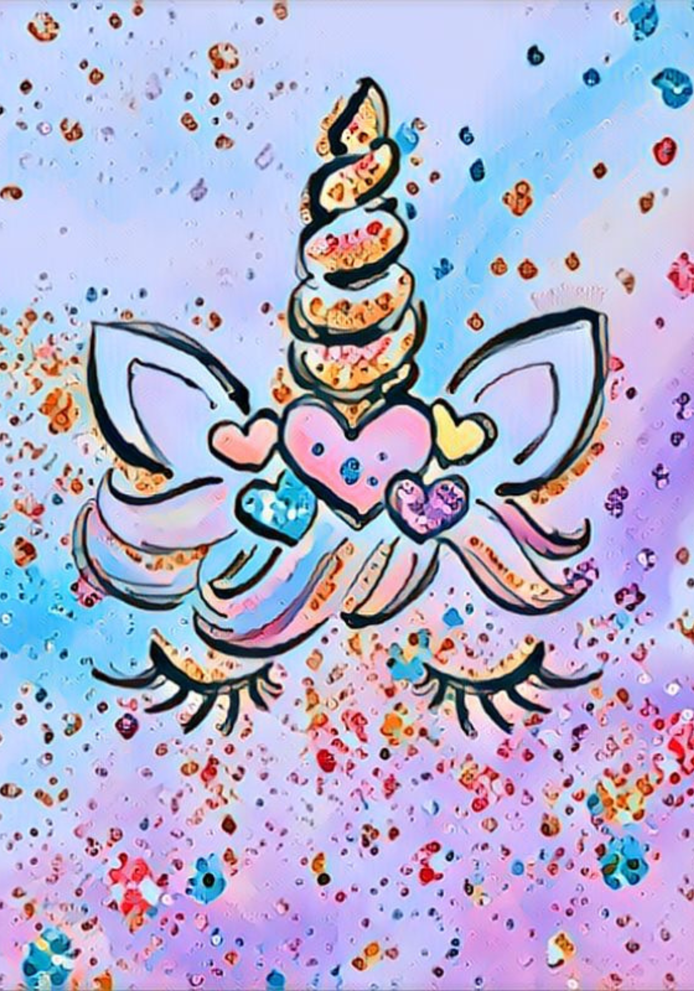 Unicorn Diamond Painting Short Lint Canvas Kit