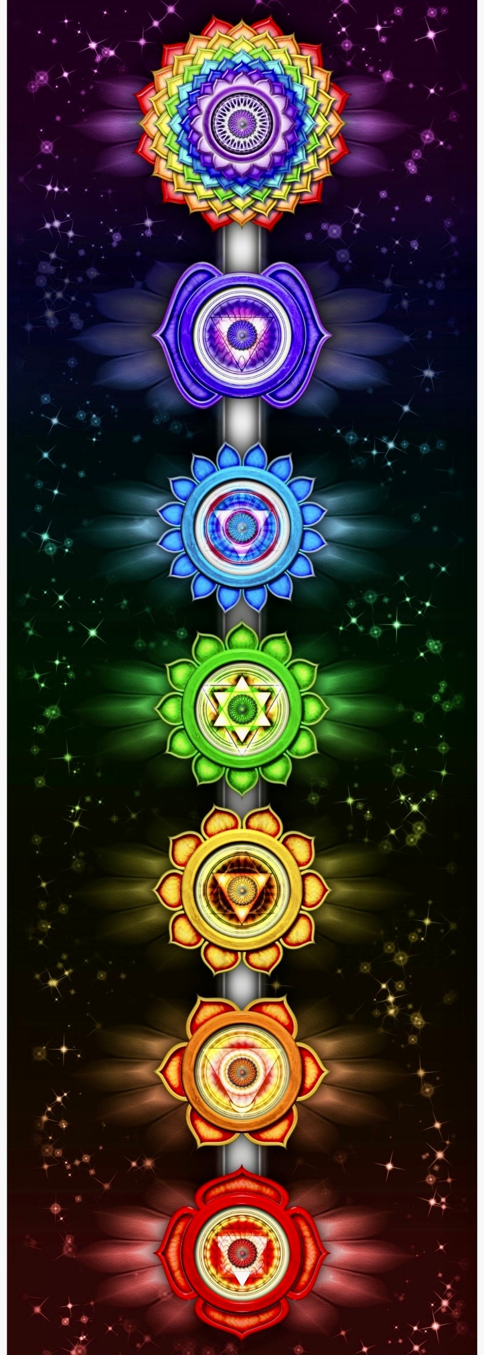 Seven Chakras Diamond Painting Premium Soft Canvas Kit