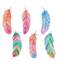 Feather Bookmark Sets Diamond Painting Project Kits with Prism Charm- Sets of 6