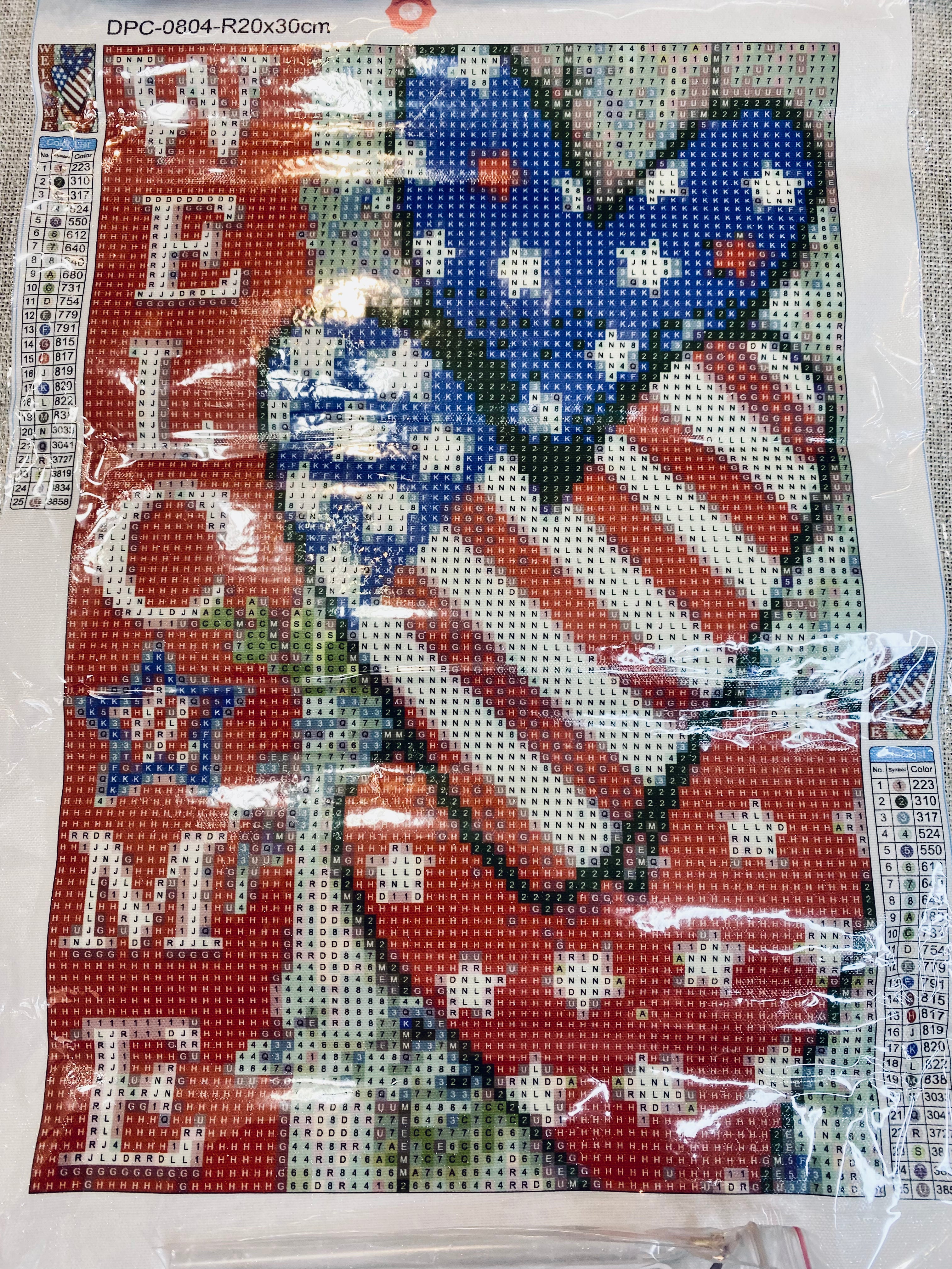 Patriotic Welcome Diamond Painting Soft Canvas Kit 20x30cm