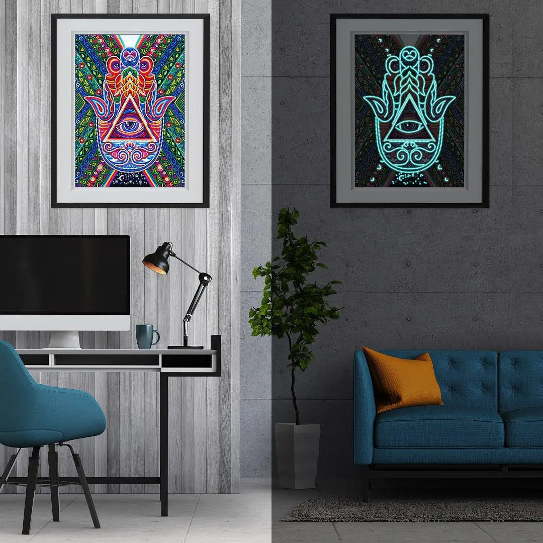 Mandala Third Eye Hand Luminous Diamond Painting Kit