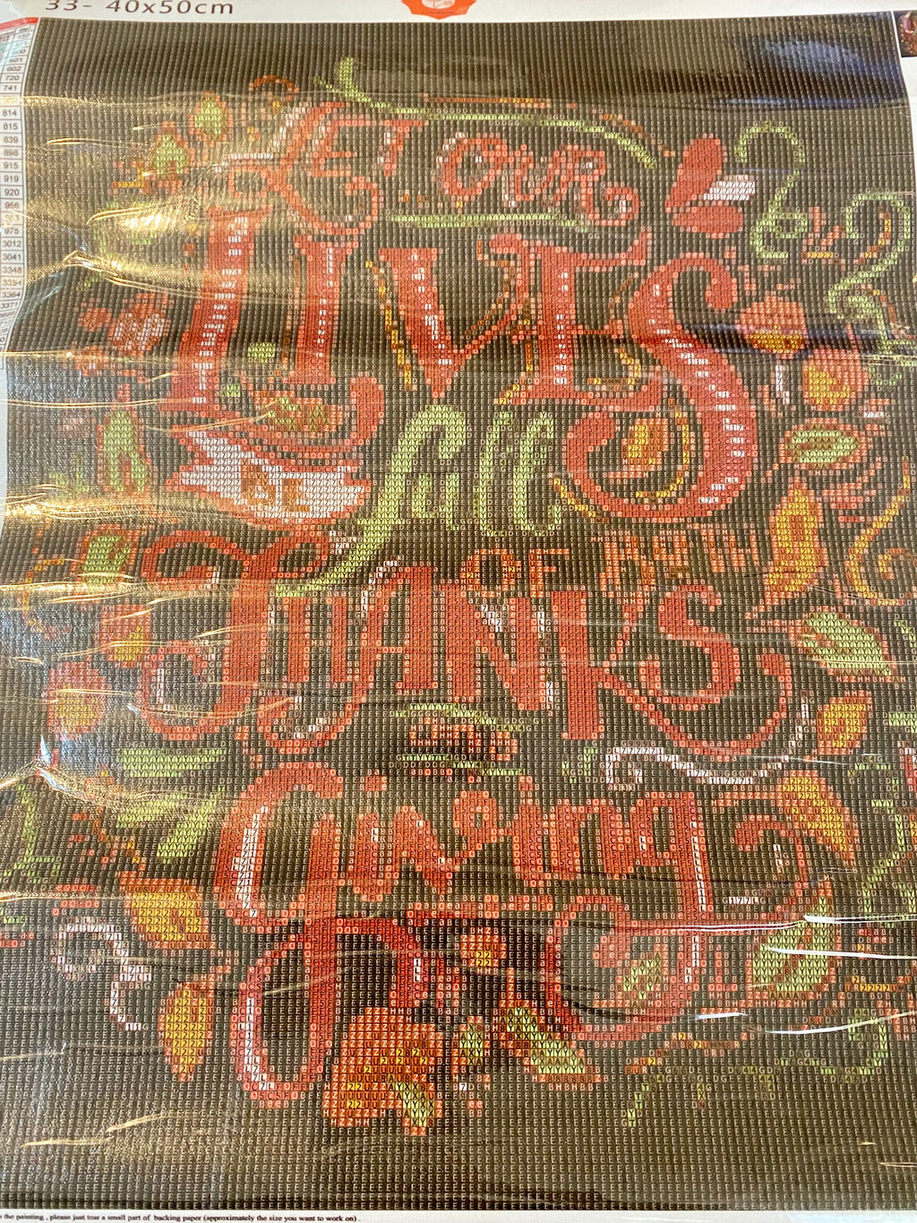 Thanksgiving Quote Diamond Painting Kit