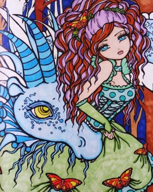 Dragon Princess Diamond Painting Short Lint Canvas Kit