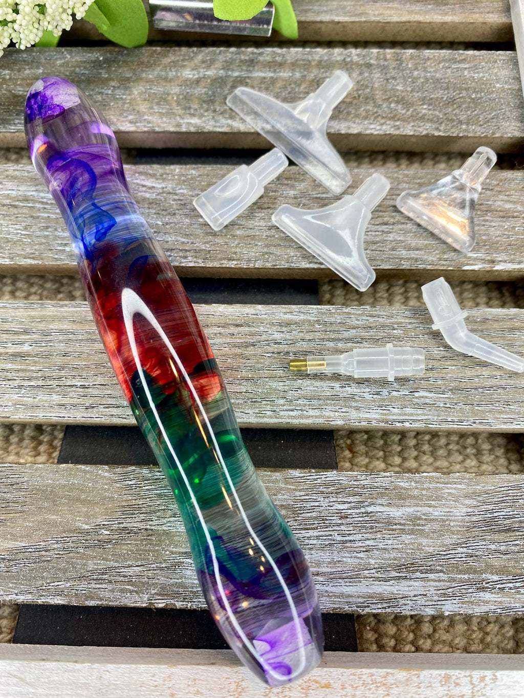 Resin Diamond Painting Pens with 6 Plastic tips