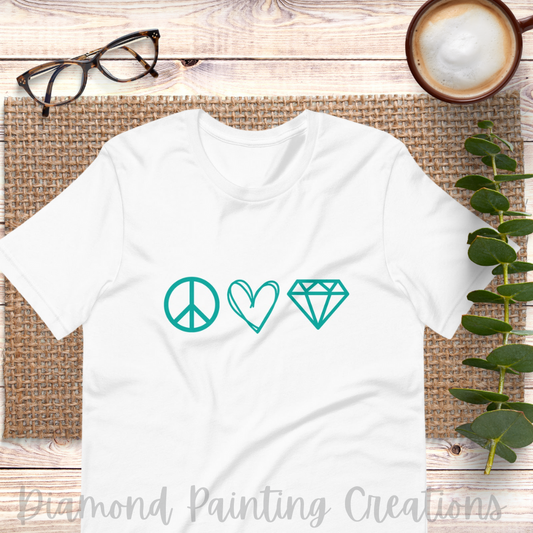 Peace, Love, Diamond Painting Tee