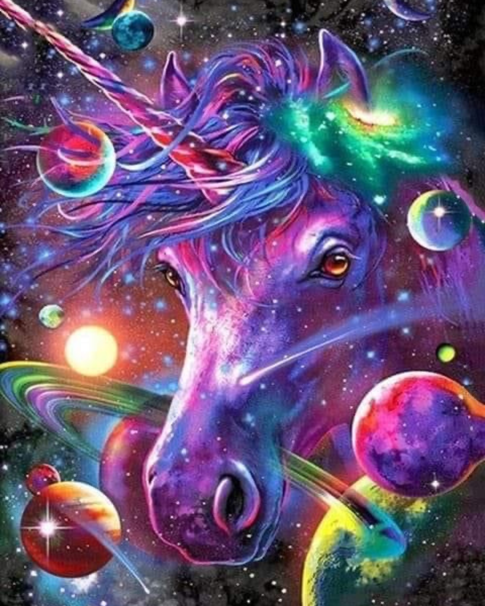 Celestial Unicorn Diamond Painting Short Lint Canvas Kit