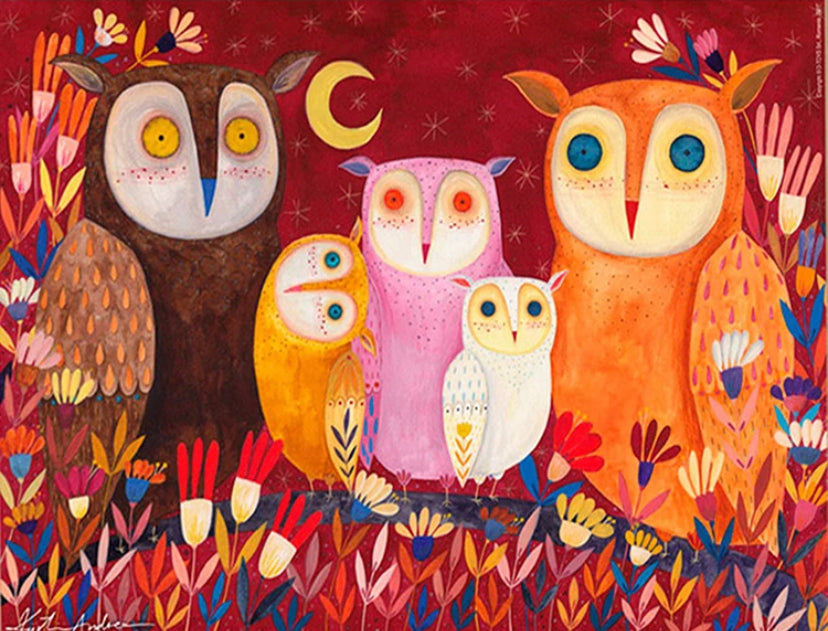 Owls on Branch Diamond Painting Kit