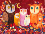 Owls on Branch Diamond Painting Kit